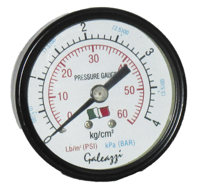 Manómetro Galeazzi 60 - 200 PSI Vertical